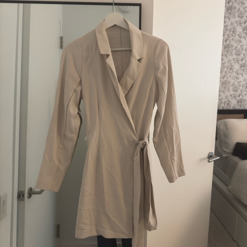 Tan Wrap Dress